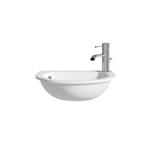 Trinity Space Saver Semi Recessed Basin - 1 TH - 490mm x 355mm