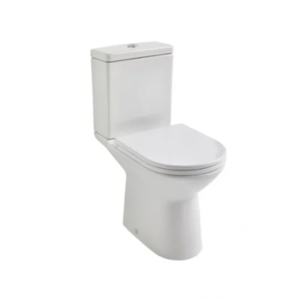 Roca Andes Rimless Open Back Close Coupled Toilet with Cistern & Seat - Image 2