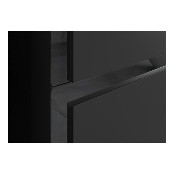 Trinity Base 2 Drawer Wall Hung Vanity Unit With White Basin - 815mm Wide - Matt Black - Image 4