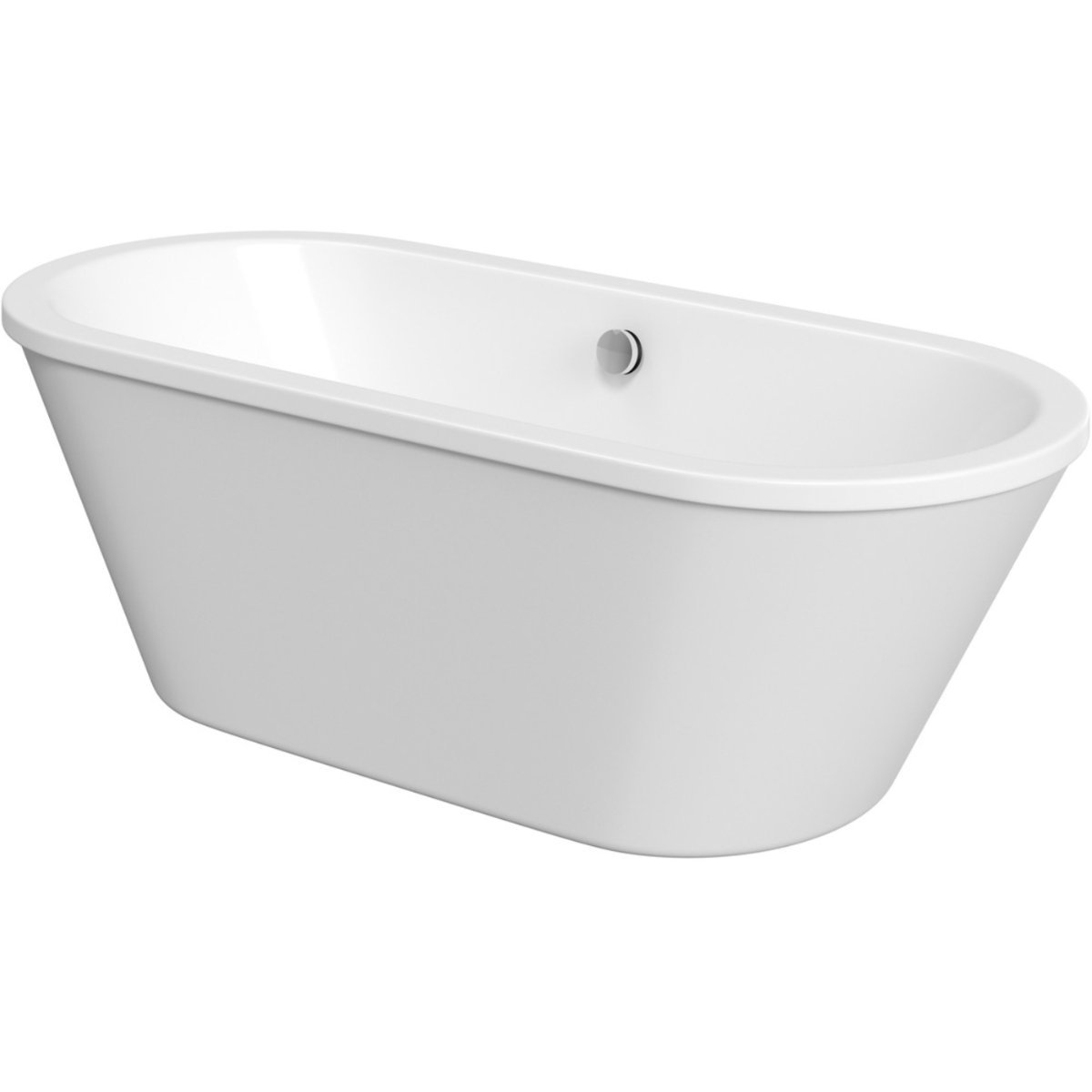 Trinity Crest Double Ended Freestanding Bath - 1700mm x 755mm - White