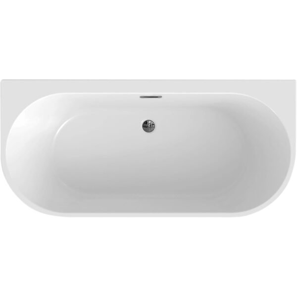 Trinity Aspect Double Ended Freestanding Bath With Waste - 1500mm x 750mm - White - Image 2