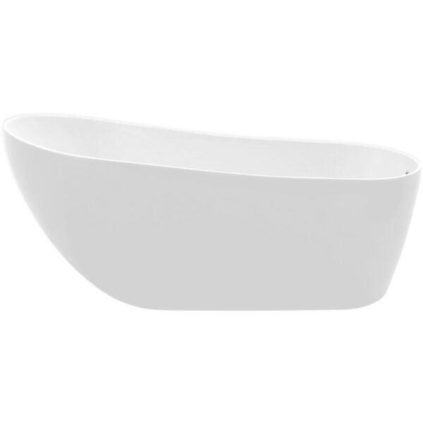 Trinity Tidal Single Ended Freestanding Bath With Waste - 1500mm x 700mm - White