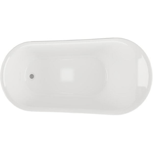 Trinity Windsor Single Ended Freestanding Bath With Feet - 1620mm x 700mm - White - Image 3