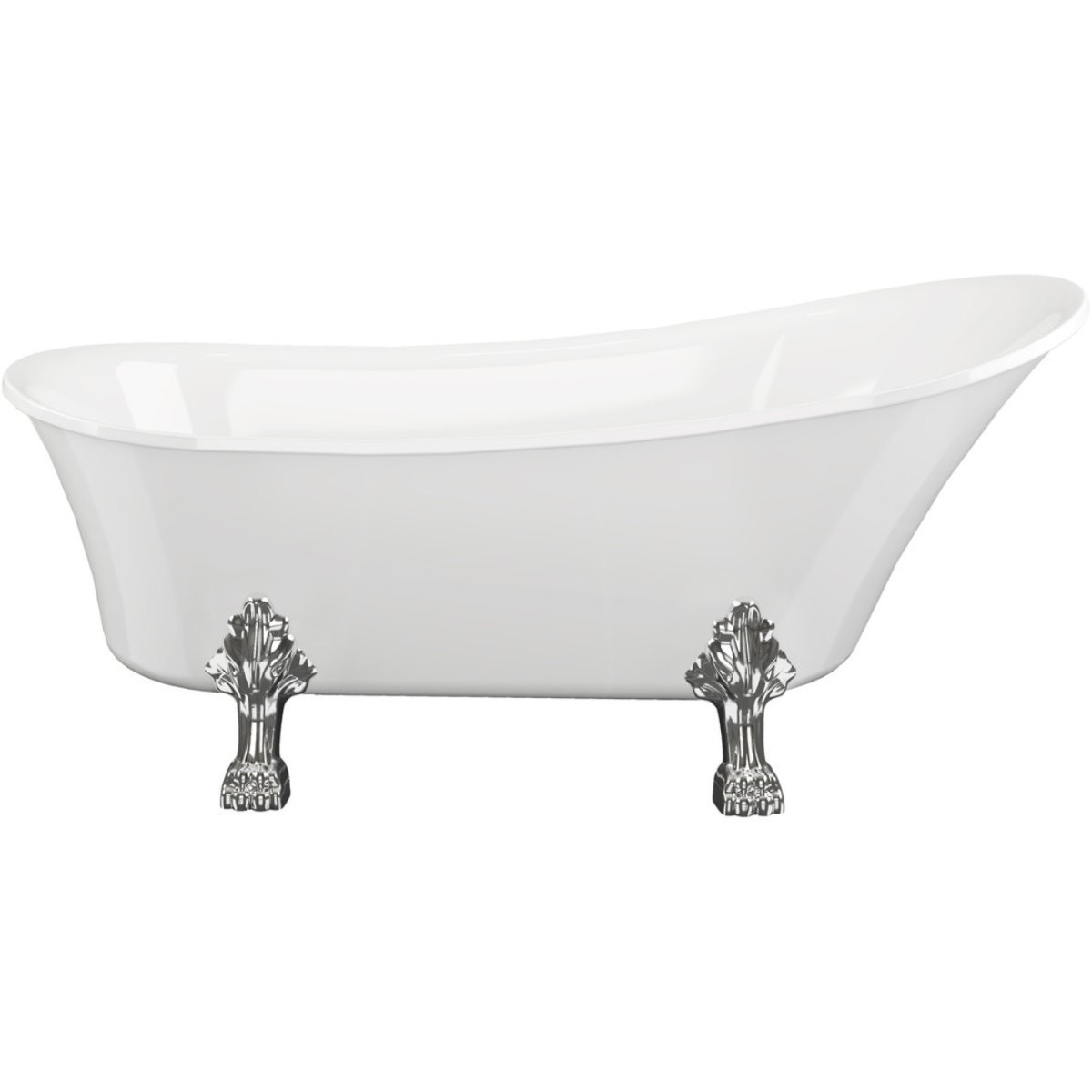 Trinity Windsor Single Ended Freestanding Bath With Feet - 1620mm x 700mm - White