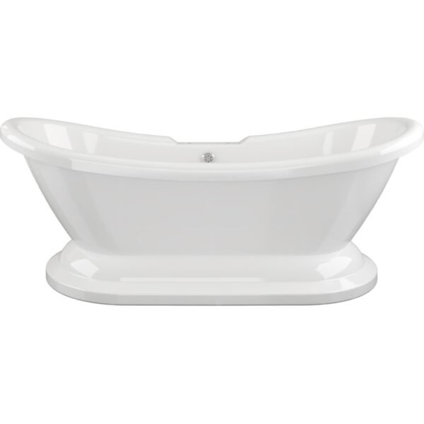 Trinity Imperial Double Ended Freestanding Bath With Base - 1760mm x 700mm - White - 2 TH