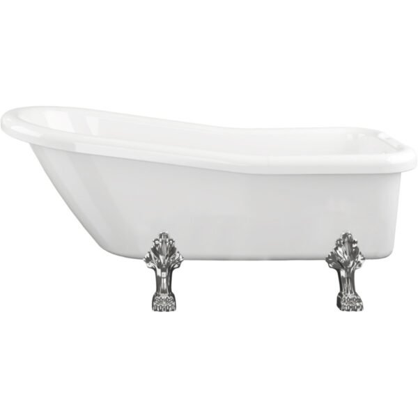 Trinity Serene Single Ended Freestanding Bath With Feet - 1530mm x 670mm - White - 2 TH