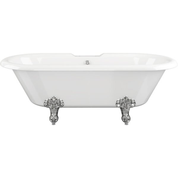 Trinity Verto Double Ended Freestanding Bath With Feet - 1690mm x 740mm - 2 TH