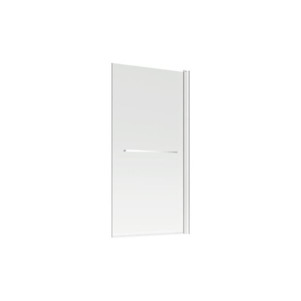 Trinity Single Straight Bath Screen With Rail - 6mm Glass - 1500mm x 800mm - Polished Silver - Image 2