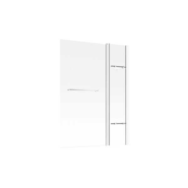 Trinity 2 Panel Folding Bath Screen - 6mm Glass - 1500mm x 1000mm - Polished Silver - Image 2