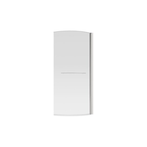 Trinity P Shape Bath Screen - 6mm Glass - 1500mm x 760mm - Polished Silver - Image 2