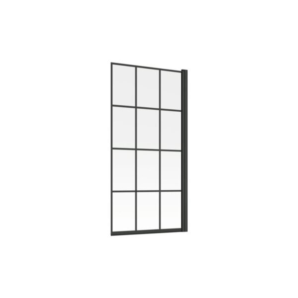Trinity Straight Framed Bath Screen - 1500mm x 785mm/800mm - Black - Image 2