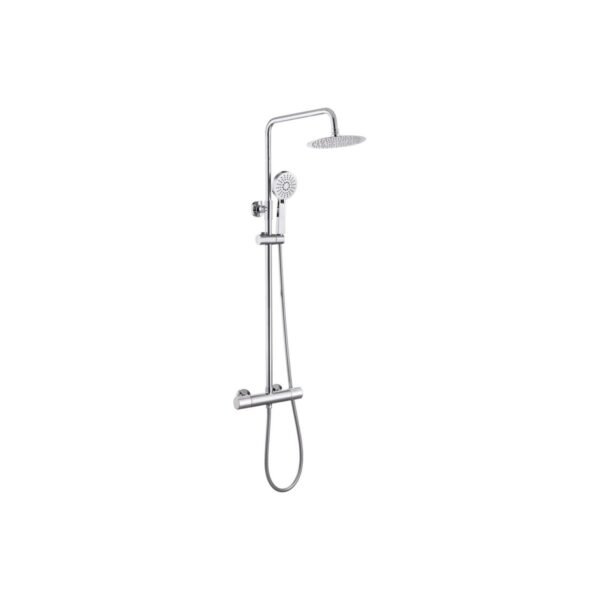 Trinity Essence Cool-Touch Thermostatic Mixer Shower With Riser & Overhead Kit - Chrome