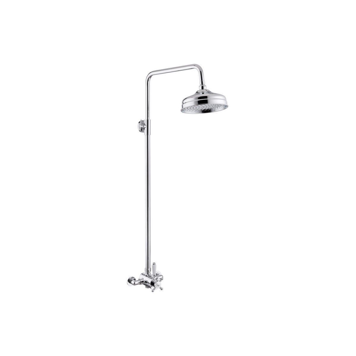 Trinity Aura Shower Pack Two - Concentric Single Outlet Shower Valve & Overhead Kit - Chrome