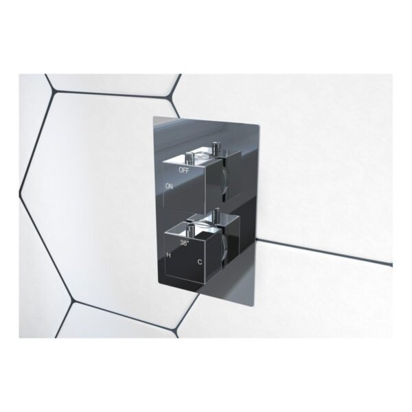 Trinity Drift 2 Outlet Thermostatic Twin Shower Valve - Chrome