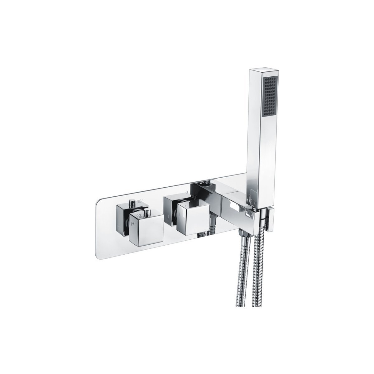 Trinity Tranquil 2 Outlet Thermostatic Shower Valve With Handset - Chrome