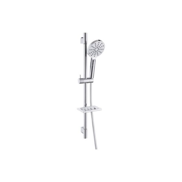 Trinity Round Push Button Shower Kit - Chrome