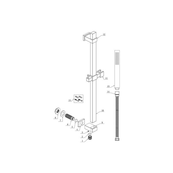 Trinity Square Premium Slider Rail Kit With Elbow - Chrome - Image 2