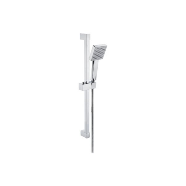 Trinity Square Slider Rail Kit With Single Mode Handset - Chrome