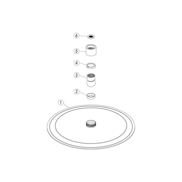 Trinity Round Ultraslim Shower Head - 250mm x 250mm - Stainless Steel - Image 3