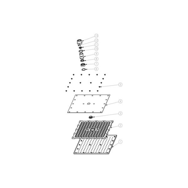 Trinity Square Shower Head - 250mm x 250mm - Chrome