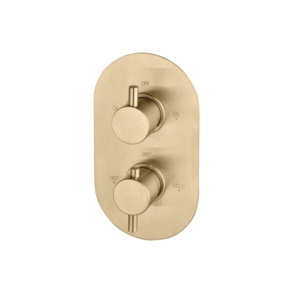 Trinity 2 Outlet Shower Mixer Valve - Brushed Brass