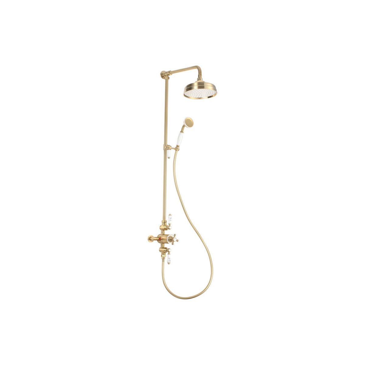 Trinity Aura Thermostatic Shower Kit - Brushed Brass