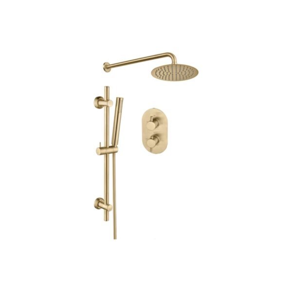 Trinity Round Concealed Valve Head & Arm Shower Pack