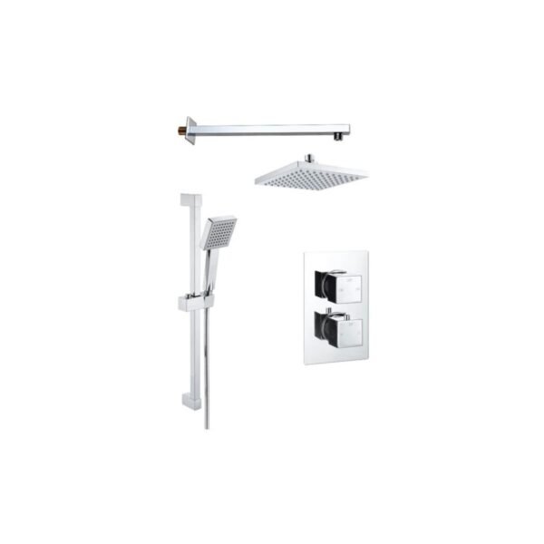 Trinity Square Concealed Valve Head & Arm Shower Pack