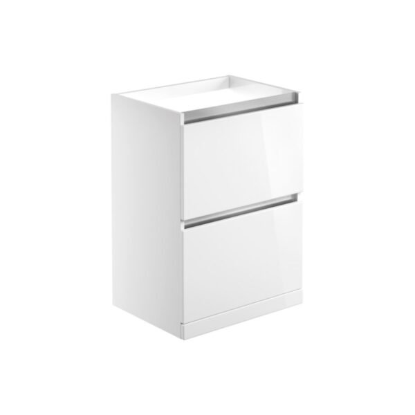 Trinity Glide 2 Drawer Floorstanding Vanity Unit - 600mm Wide