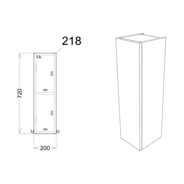 Trinity Clifton Slim Base Unit - 200mm Wide - Image 9