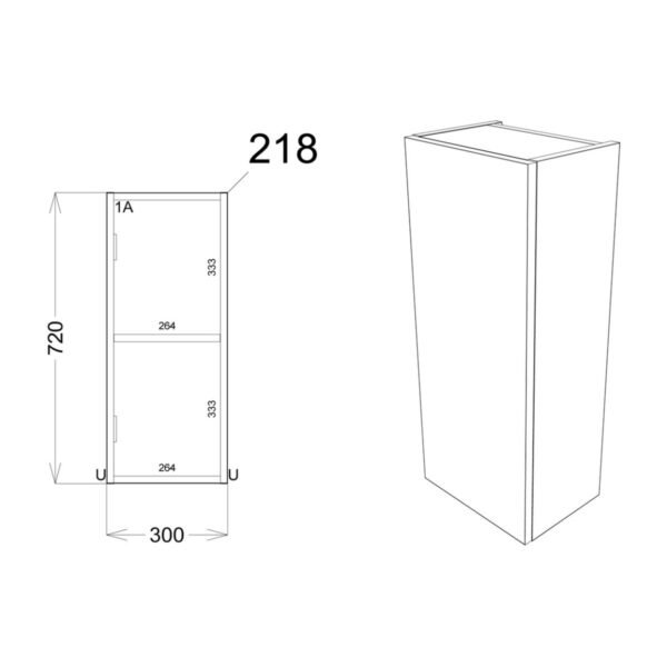 Trinity Clifton Slim Base Unit - 300mm Wide - Image 9