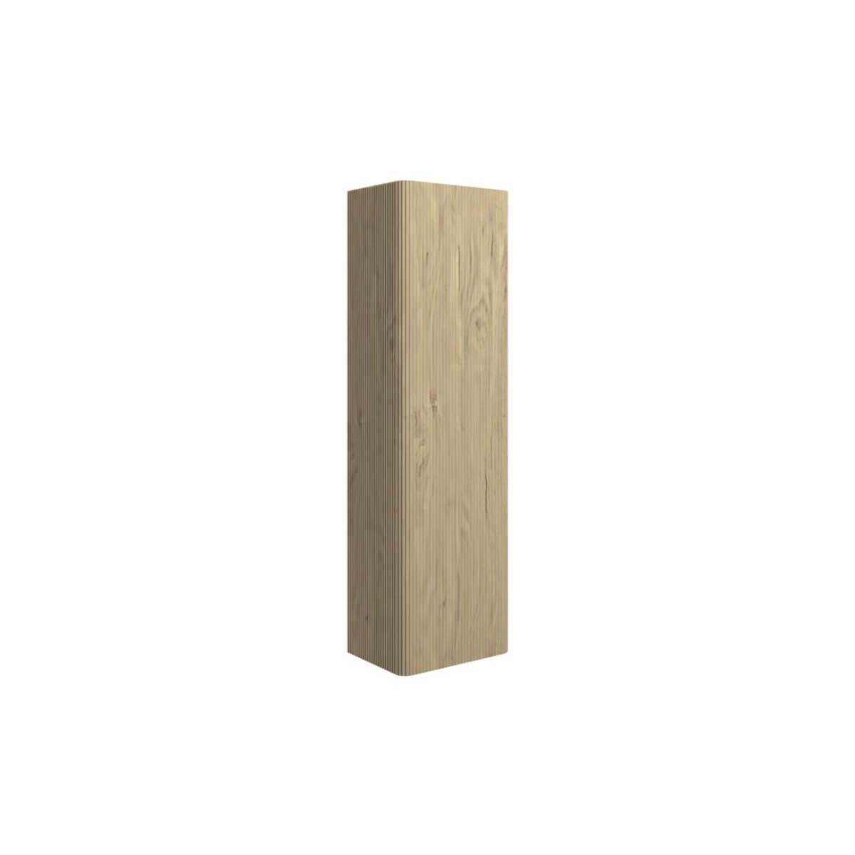 Trinity Wiske 1 Door Wall Hung Tall Storage Unit - 350mm Wide - Textured Oak