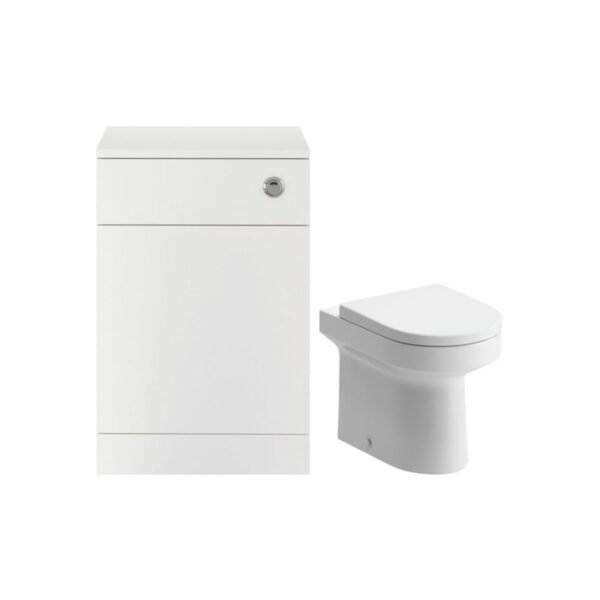 Trinity Whittle WC Unit And Back To Wall Pan Pack - 500mm Wide - White Gloss