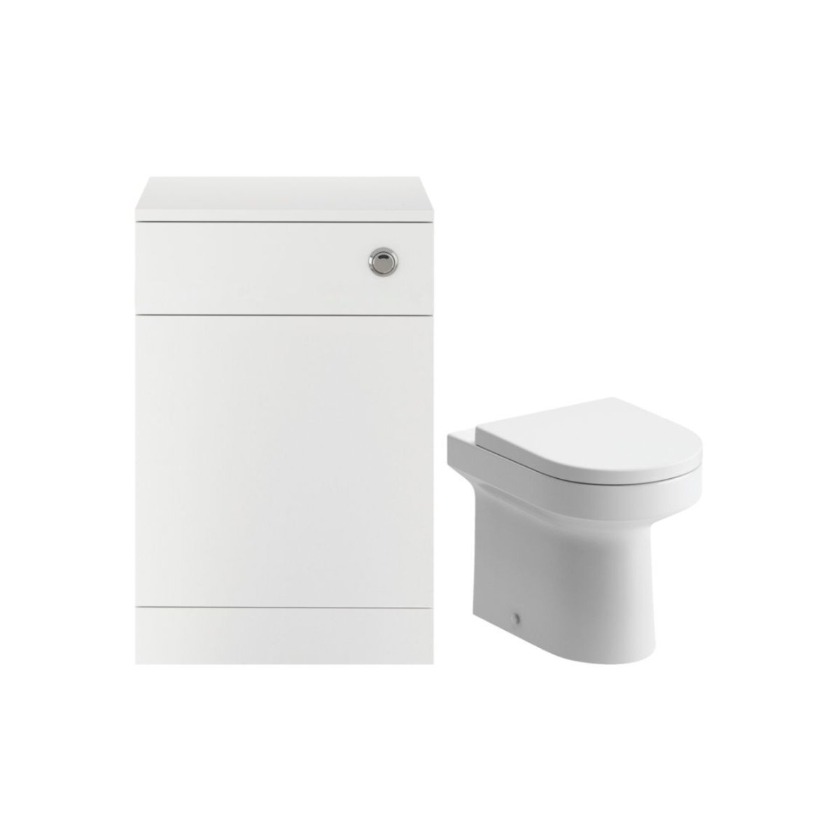Trinity Whittle WC Unit And Back To Wall Pan Pack - 500mm Wide - White Gloss