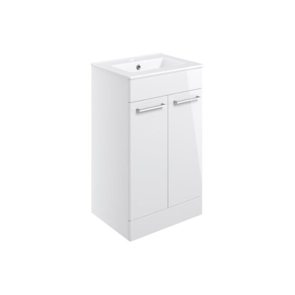 Trinity Woolley 2 Door Floorstanding Vanity Unit With Basin - 510mm Wide