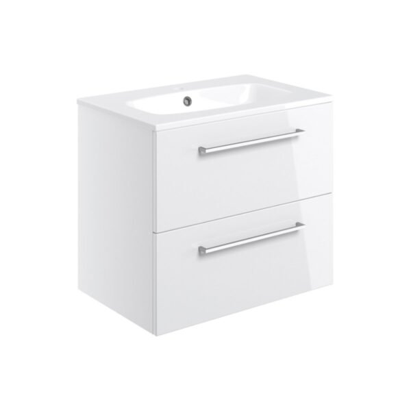 Trinity Woolley 2 Drawer Wall Hung Vanity Unit With Basin - 610mm Wide