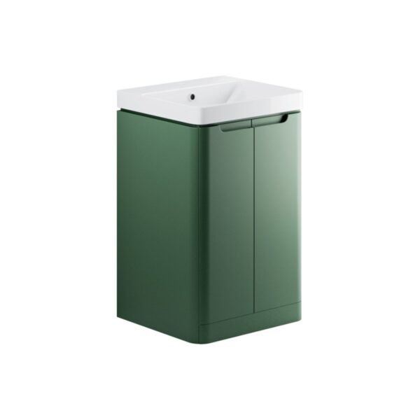 Trinity Sleek 2 Drawer Cloakroom Floorstanding Vanity Unit With Basin - 500mm Wide