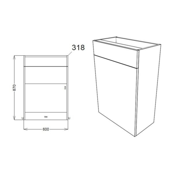 Trinity Clifton 3 Drawer Combination Unit Pack - 1542mm Wide - Image 12