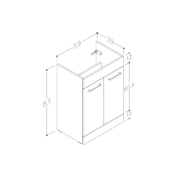 Trinity Holme Combination Bathroom furniture - 1100mm Wide - Oak - Image 5