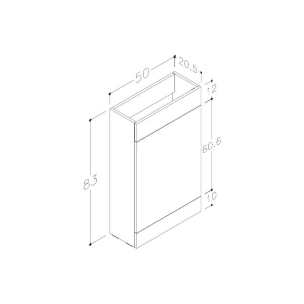 Trinity Holme Combination Bathroom furniture - 1100mm Wide - Oak - Image 6