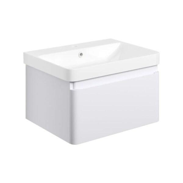 Trinity Wharfe 1 Drawer Wall Hung Vanity Unit With Basin - 605mm Wide