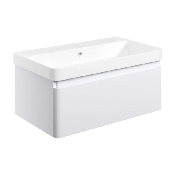 Trinity Wharfe 1 Drawer Wall Hung Vanity Unit With Basin - 805mm Wide
