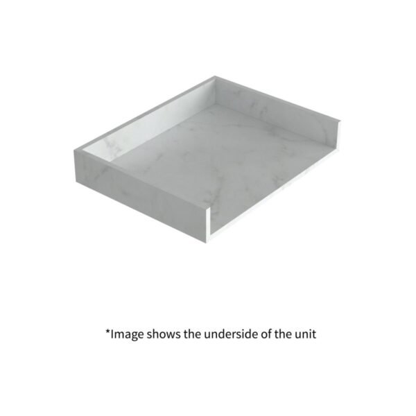 Trinity Real Wall Hung Basin Shelf With Brushed Bronze Bottle Trap - 800mm Wide - Image 8