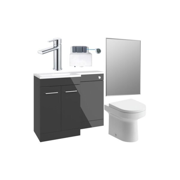 Trinity Holme Floor Standing Furniture Pack With Back To Wall Toilet & Chrome Tap