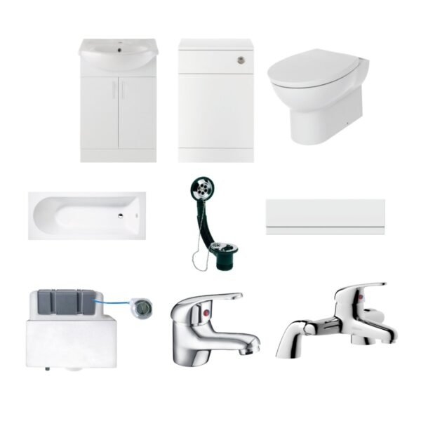 Trinity Whittle Full Bathroom Suite - White - Image 2