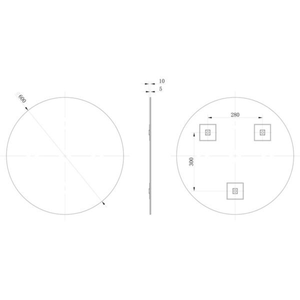 Trinity Essence Round Non Illuminated Mirror - 600mm? - Image 4