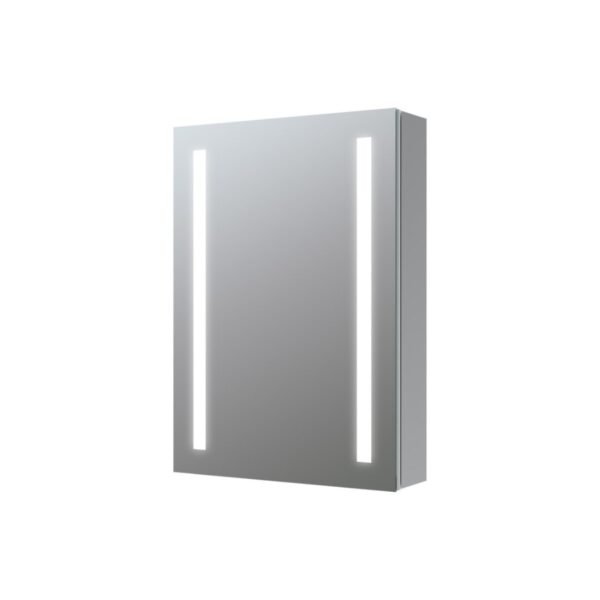 Trinity Cascade 1 Door Front-Lit Illuminated Mirror Cabinet - 500mm Wide