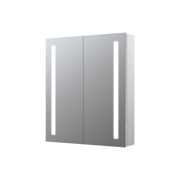 Trinity Cascade 2 Door Front-Lit Illuminated Mirror Cabinet - 600mm Wide