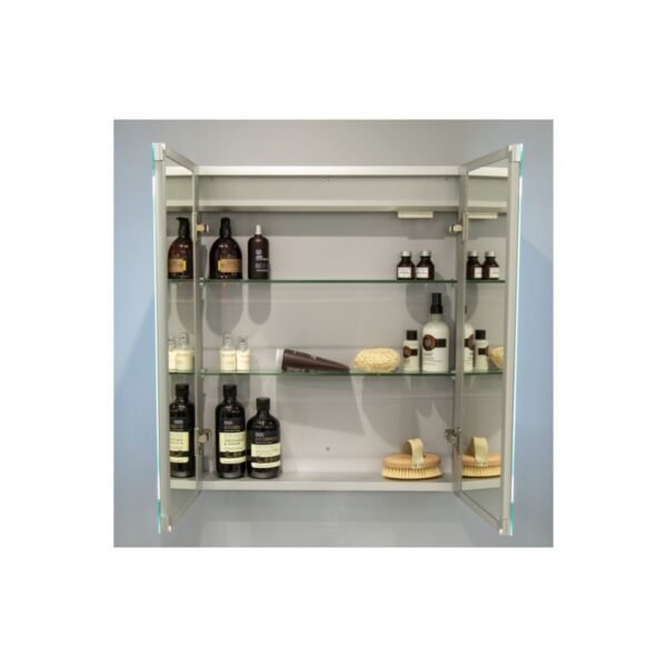 Trinity Lustre 1 Door Front-Lit Illuminated Mirror Cabinet - 500mm Wide - Image 6