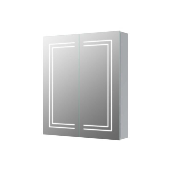 Trinity Lustre 2 Door Front-Lit Illuminated Mirror Cabinet - 600mm Wide